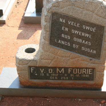 FOURIE F. v.d. M. 1912-1981