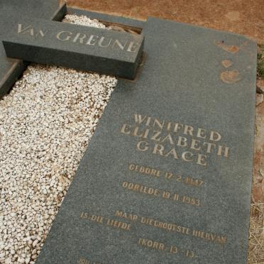 GREUN Winifred Elizabeth Grace, van 1947-1983