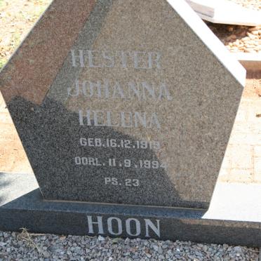 HOON Hester Johanna Helena 1919-1994