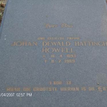 HOWELL Johan Dewald Hattingh 1893-1969