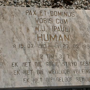 HUMAN W.J. 1913-1992