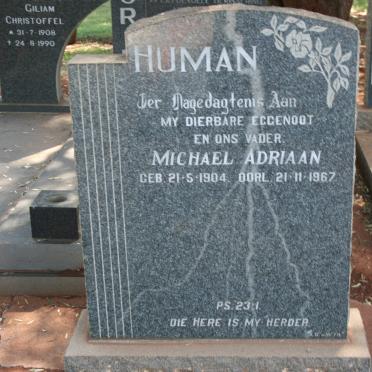 HUMAN Michael Adriaan 1904-1967