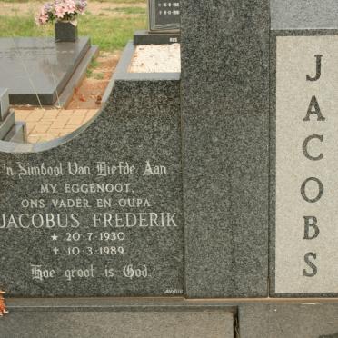 JACOBS Jacobus Frederik 1930-1989