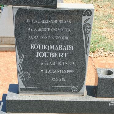 JOUBERT Kotie nee MARAIS 1915-1999