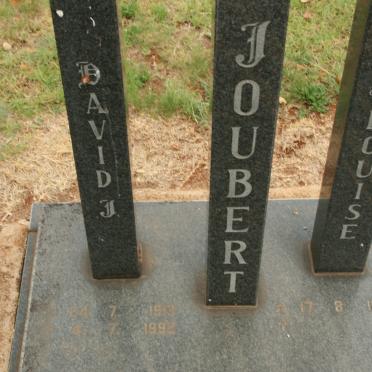 JOUBERT David J. 1913-1992 &amp; M.R. Louise 1916-
