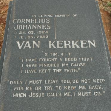 KERKEN Cornelius Johannes, van 1924-2003