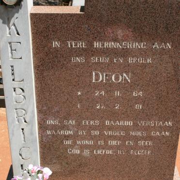 KELBRICK Deon 1964-2001