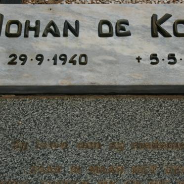 KOCK Johan, de 1940-1993