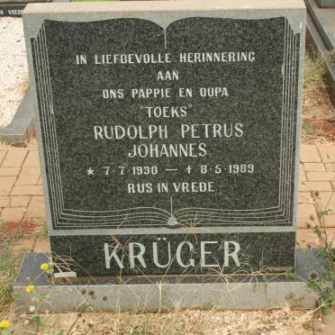 KRUGER Rudolph Petrus Johannes 1930-1989