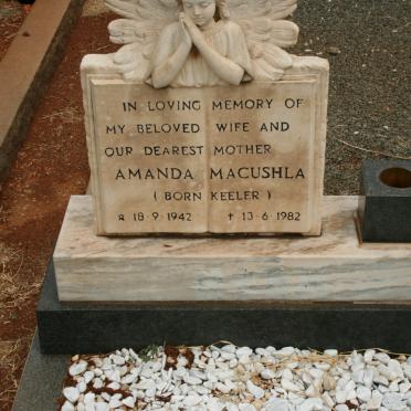 MACUSHLA Amanda nee KEELER 1942-1982