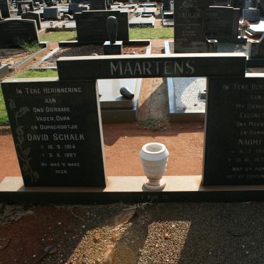 MAARTENS David Schalk 1914-1997 &amp; Naomi 1919-1975