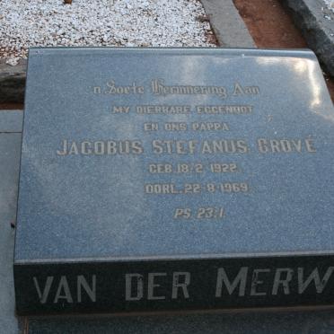 MERWE Jacobus Stefanus Grove, van der 1922-1969