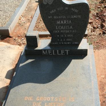 MELLET Maria Louisa nee POTGIETER 1935-1990