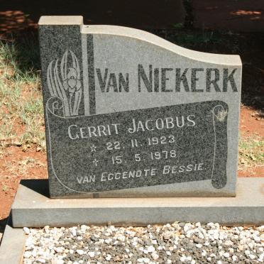 NIEKERK Gerrit Jacobus, van 1923-1978