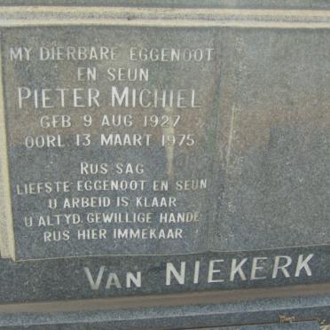 NIEKERK Pieter Michiel, van 1927-1975