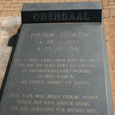 ODENDAAL Pieter Gideon 1939-1991