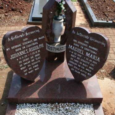 OOSTHUIZEN Johannes Rudolph 1925-1990 &amp; Machel Maria 1929-1993