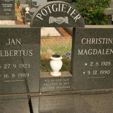 POTGIETER Jan Albertus 1923-1989 &amp; Christina Magdalena 1928-1990