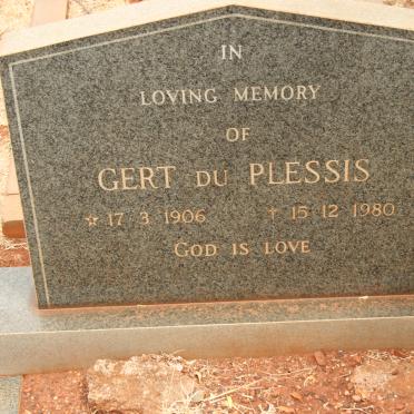 PLESSIS Gert, du 1906-1980