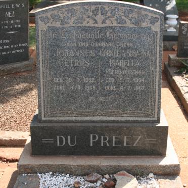 PREEZ Johannes Petrus, du 1892-1969 &amp; Cornelia Susanna Isabella LOURENS 1894-1967