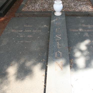 PRESTON William John Oats 1885-1969 &amp; Dirkie Elizabeth Catharina 1894-1966