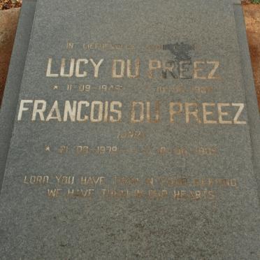 PREEZ Lucy, du 1949-1989 :: DU PREEZ Francois 1979-1989