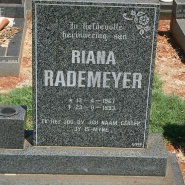 RADEMEYER Riana 1967-1993