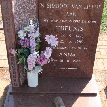 RENSBURG Theunis, Janse van 1925-1989 &amp; Anna 1935-