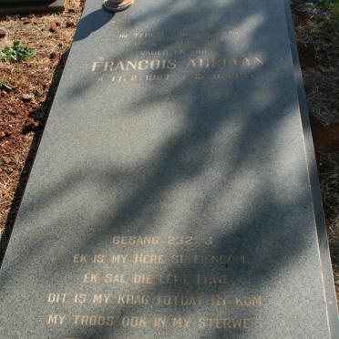 RETIEF Francois Adriaan 1927-1995