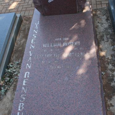 RENSBURG William Robert, Jansen van &amp; Elizabeth Gertruida