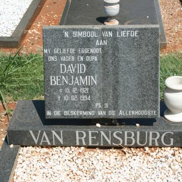 RENSBURG David Benjamin, van 1921-1994