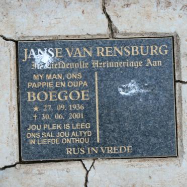 RENSBURG Boegoe, Janse van 1936-2001
