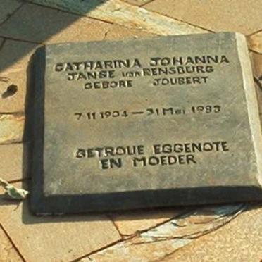 RENSBURG Catharina Johanna, Janse van nee JOUBERT 1904-1983