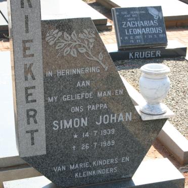 RIEKERT Simon Johan 1939-1989