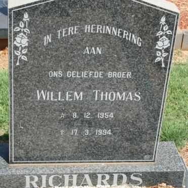 RICHARDS Willem Thomas 1954-1994