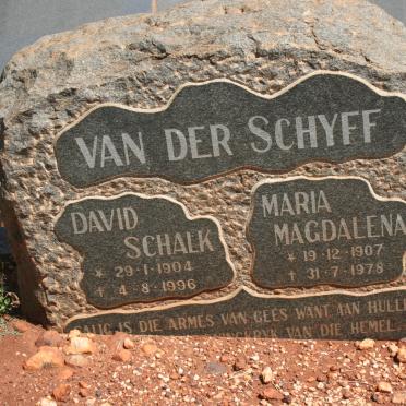 SCHYFF David Schalk, van der 1904-1996 &amp; Maria Magdalena 1907-1978