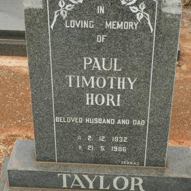 TAYLOR Paul Timothy Hori 1932-1986