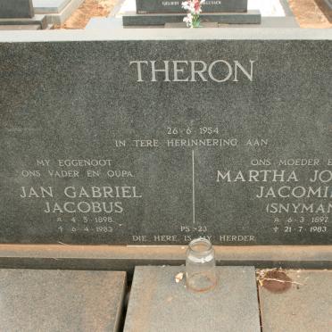 THERON Jan Gabriel Jacobus 1898-1983 &amp; Martha Johanna Jacomina SNYMAN 1897-1983