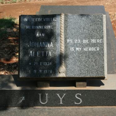 UYS Johanna Aletta 1934-1978