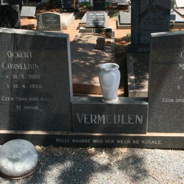 VERMEULEN Ockert Cornelius 1900-1980 &amp; Catharina Maria Anna 1908-