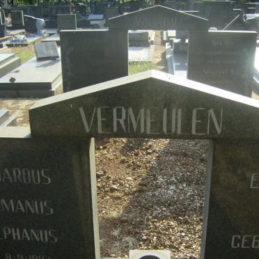 VERMEULEN Gerhardus Hermanus Stephanus 1893-1976 &amp; Elizabeth Maria JOUBERT 1890-1985   