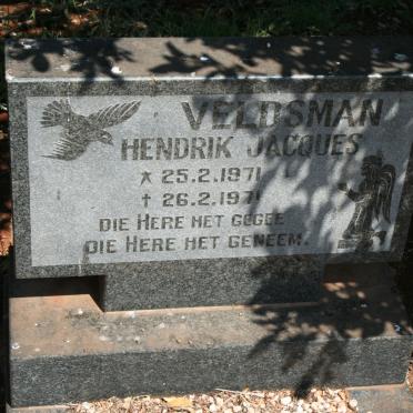 VELDSMAN Hendrik Jacques 1971-1971