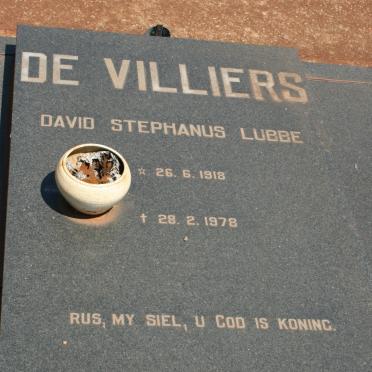 VILLIERS David Stephanus Lubbe, de 1918-1978