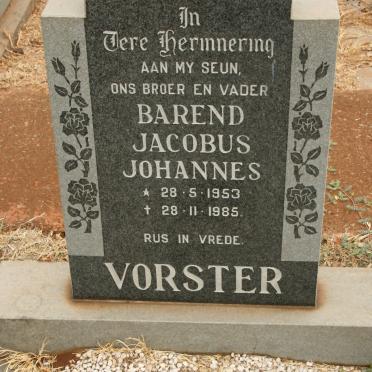 VORSTER Barend Jacobus Johannes 1953-1985