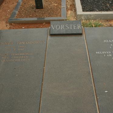 VORSTER Johannes Theodorus 1900-1981 &amp; A.J.M. 1911-2006