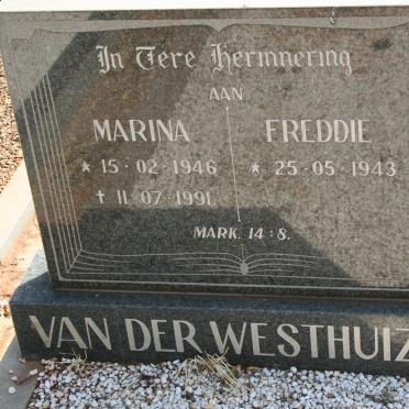 WESTHUIZEN Freddie, van der 1943- &amp; Marina 1946-1991