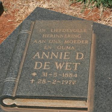 WET Annie D., de 1884-1977