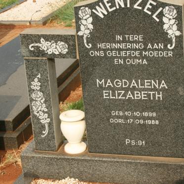 WENTZEL Magdalena Elizabeth 1899-1988