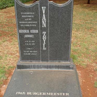 ZYL Hendrik Gideon, van 1919-1999