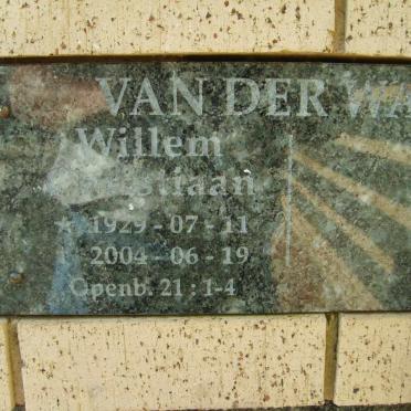 WALT Willem Christiaan, van der 1929-2004